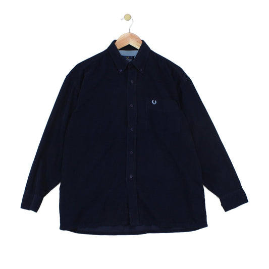 Mens Corduroy Shirt Button Up Long Sleeve