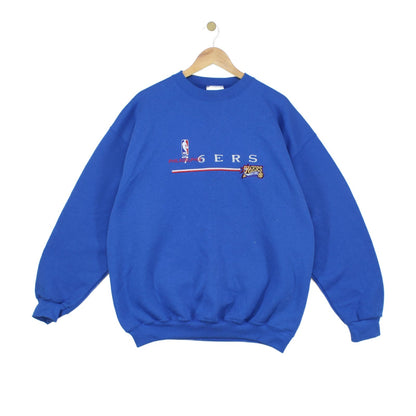 Mens Oversized Sweatshirt Embroidered Crew Neck
