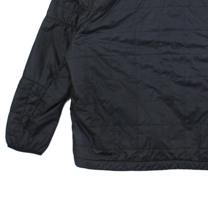 Mens Quilted Jacket Hooded Full Zip Logo Lined