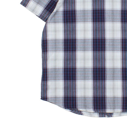 Mens Plaid Shirt Western Snap Short Sleeve