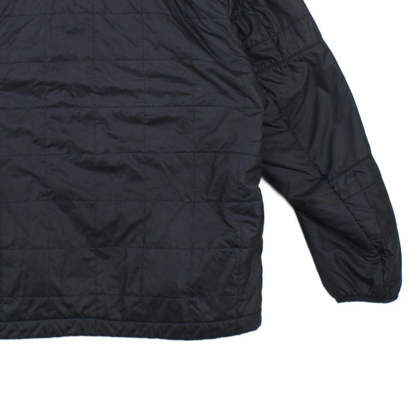 Mens Quilted Jacket Hooded Full Zip Logo Lined