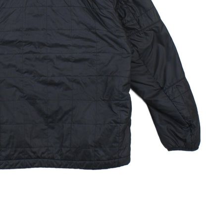 Mens Quilted Jacket Hooded Full Zip Logo Lined