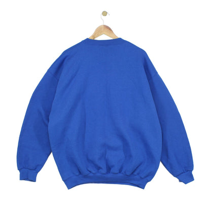 Mens Oversized Sweatshirt Embroidered Crew Neck
