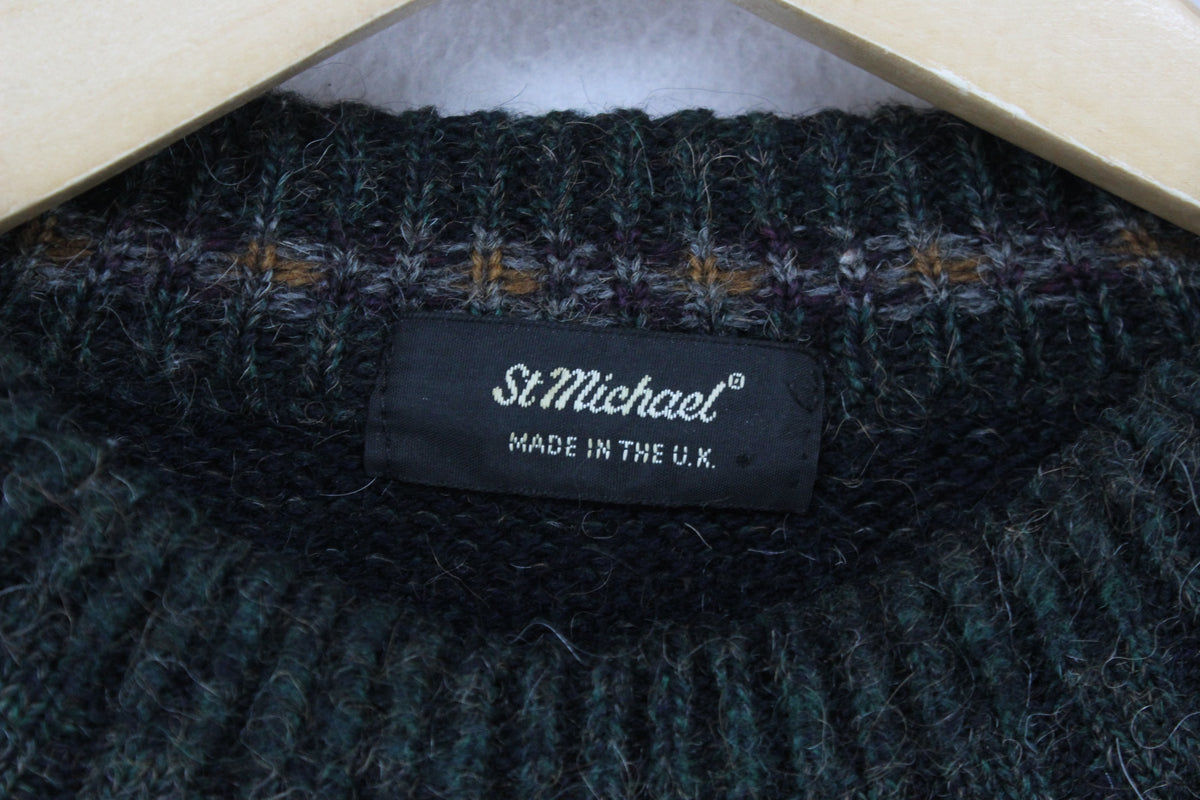 Mens Fair Isle Jumper Uk Made Wool Blend