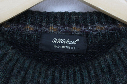 Mens Fair Isle Jumper Uk Made Wool Blend