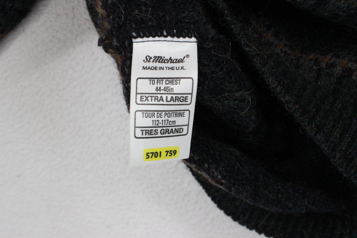 Mens Fair Isle Jumper Uk Made Wool Blend