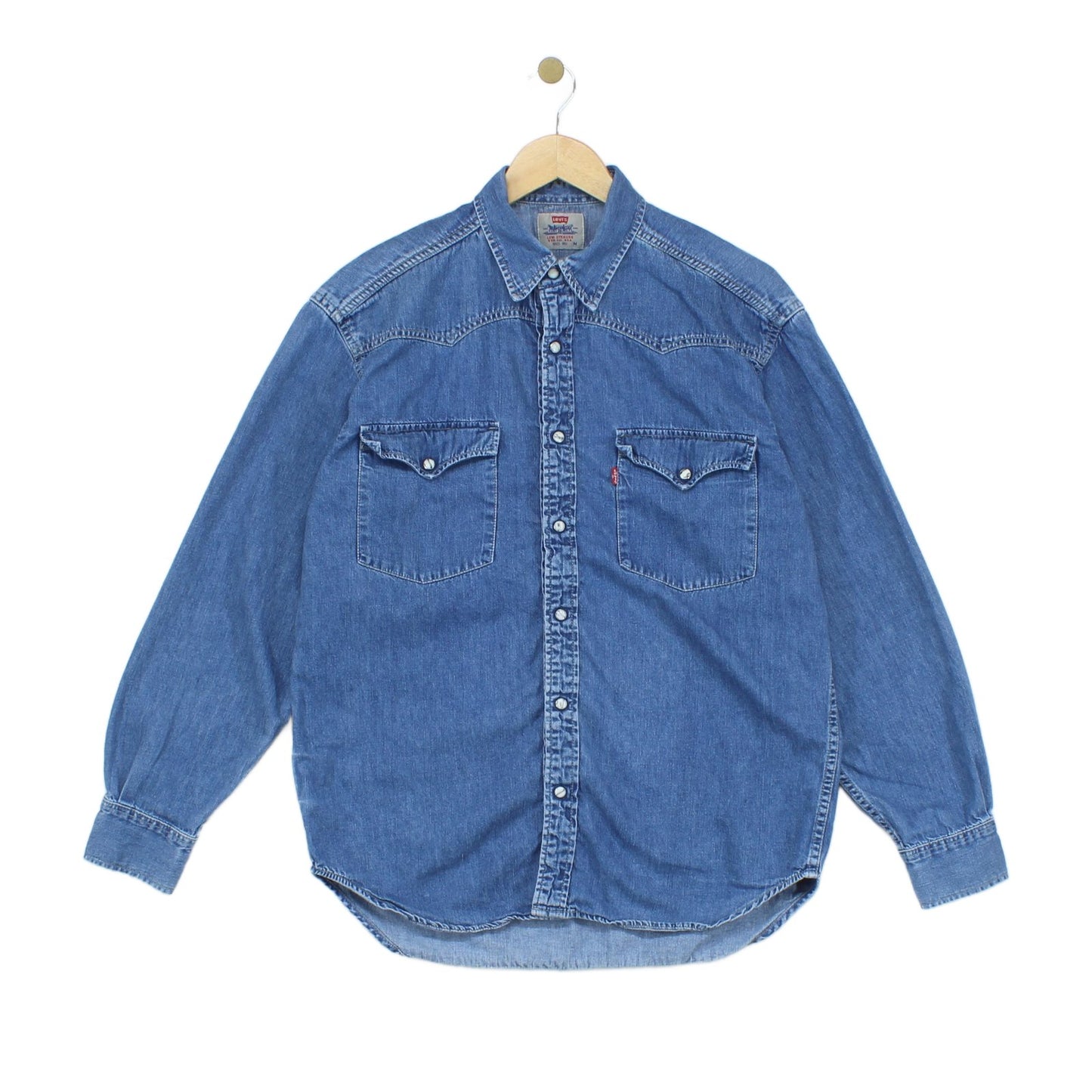 Mens Denim Shirt Long Sleeve Western