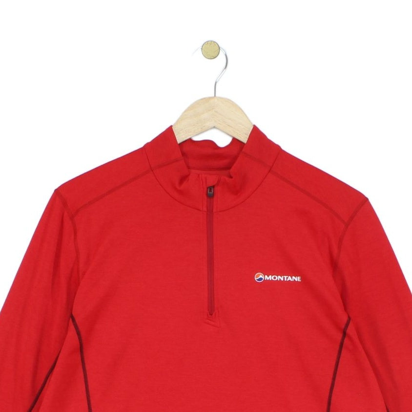 Mens 1/4 Zip T Shirt Active Hiking Base Layer