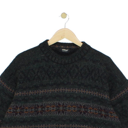 Mens Fair Isle Jumper Uk Made Wool Blend