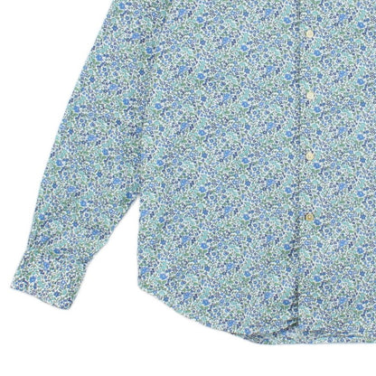 Mens Floral Shirt Made In Italy Cotton Long Sleeve