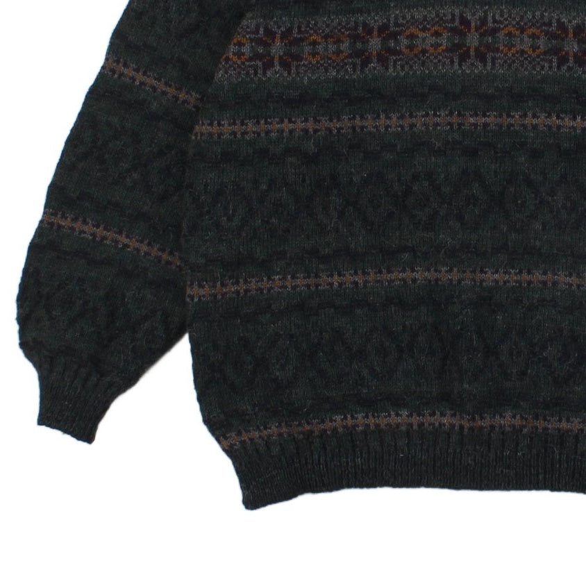 Mens Fair Isle Jumper Uk Made Wool Blend