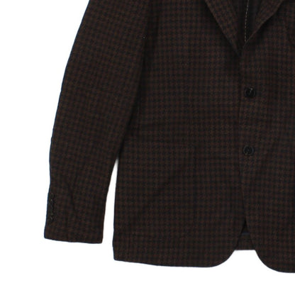 Mens Blazer Houndstooth Tailored Wool Silk