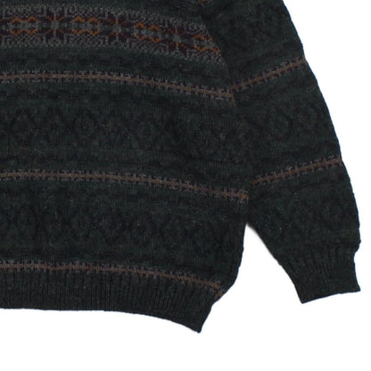 Mens Fair Isle Jumper Uk Made Wool Blend