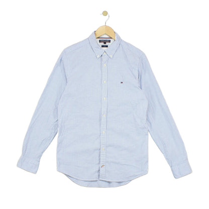 Mens Striped Shirt Slim Fit Stretch