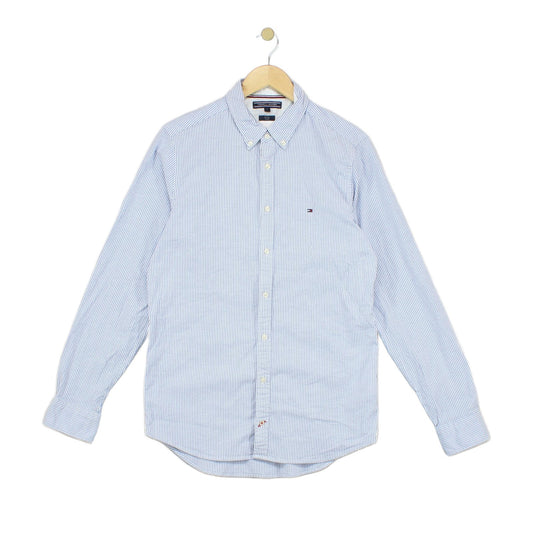 Mens Striped Shirt Slim Fit Stretch