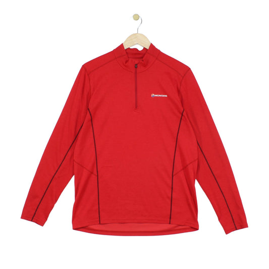 Mens 1/4 Zip T Shirt Active Hiking Base Layer