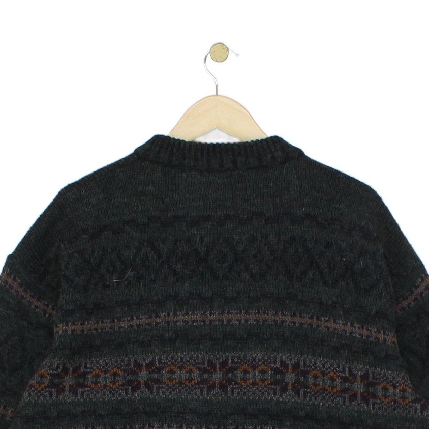 Mens Fair Isle Jumper Uk Made Wool Blend