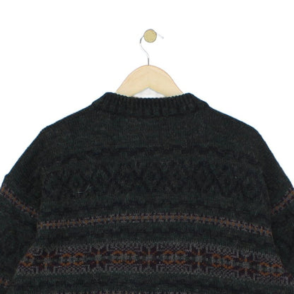 Mens Fair Isle Jumper Uk Made Wool Blend