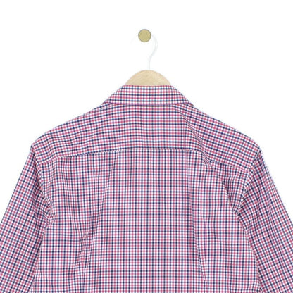 Mens Check Shirt Slim Fit Long Sleeve