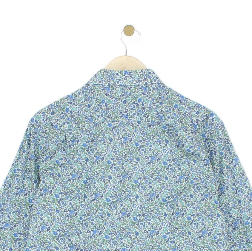 Mens Floral Shirt Made In Italy Cotton Long Sleeve