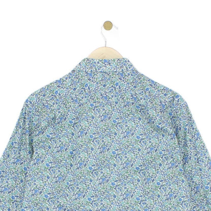 Mens Floral Shirt Made In Italy Cotton Long Sleeve