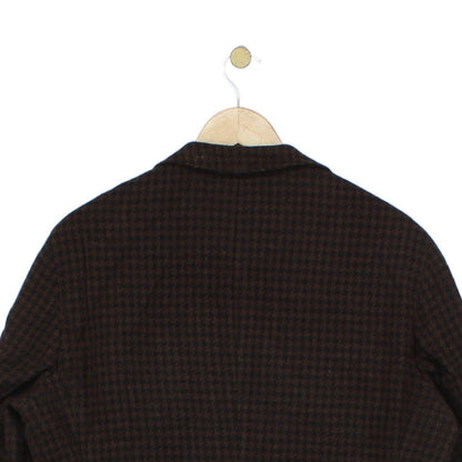Mens Blazer Houndstooth Tailored Wool Silk