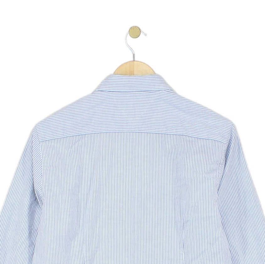 Mens Striped Shirt Slim Fit Stretch