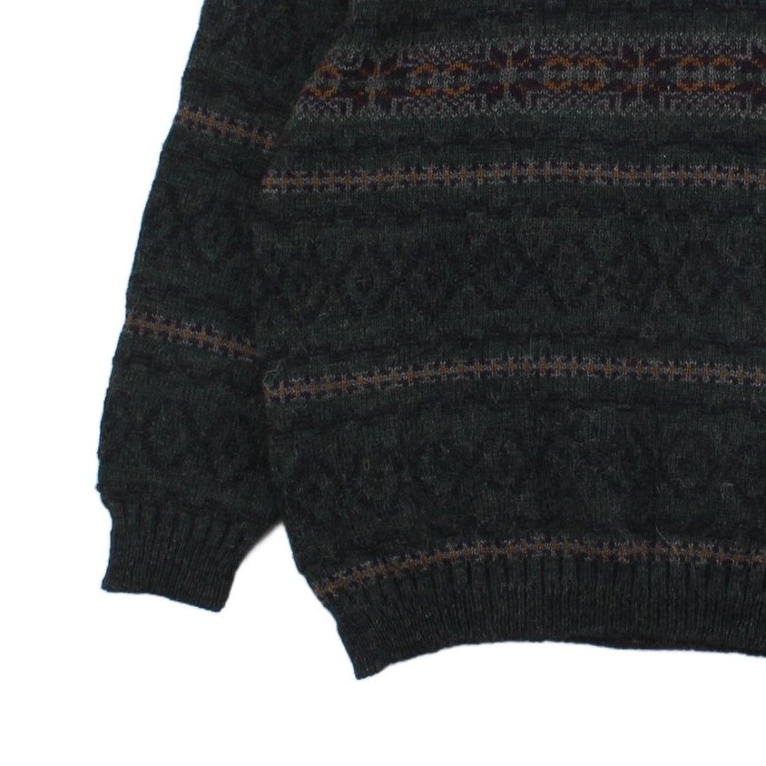 Mens Fair Isle Jumper Uk Made Wool Blend