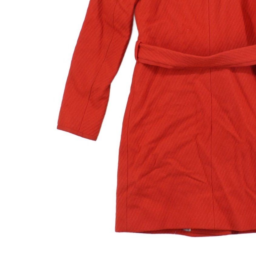 Womens Overcoat Belted Wool Blend