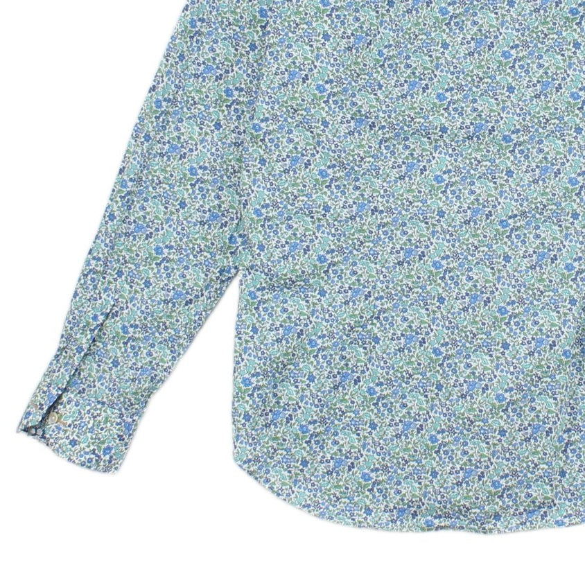 Mens Floral Shirt Made In Italy Cotton Long Sleeve