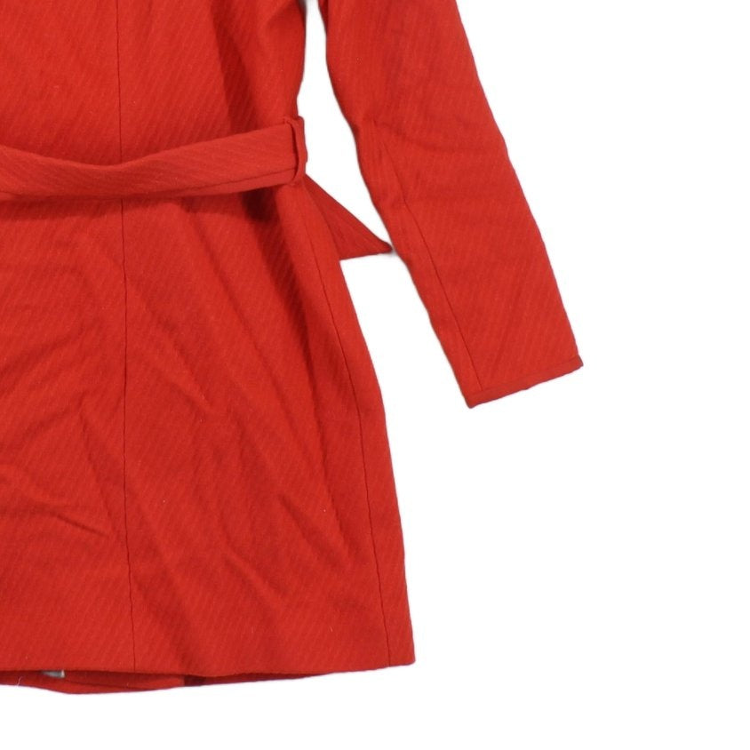 Womens Overcoat Belted Wool Blend