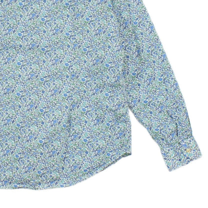 Mens Floral Shirt Made In Italy Cotton Long Sleeve