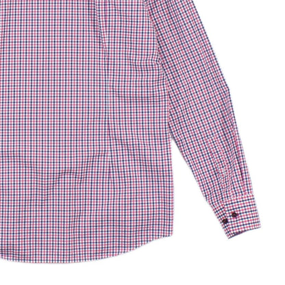 Mens Check Shirt Slim Fit Long Sleeve
