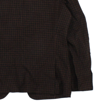 Mens Blazer Houndstooth Tailored Wool Silk