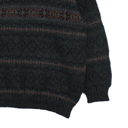 Mens Fair Isle Jumper Uk Made Wool Blend