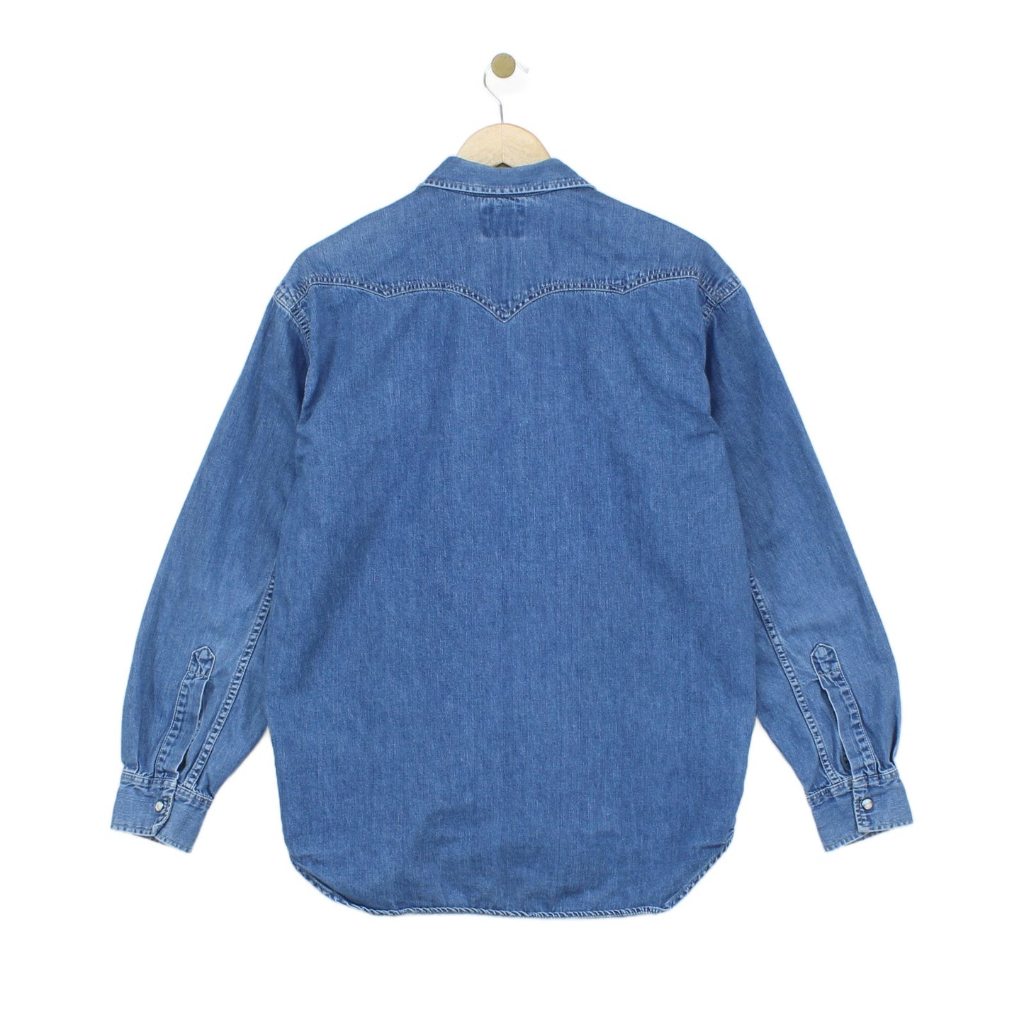 Mens Denim Shirt Long Sleeve Western