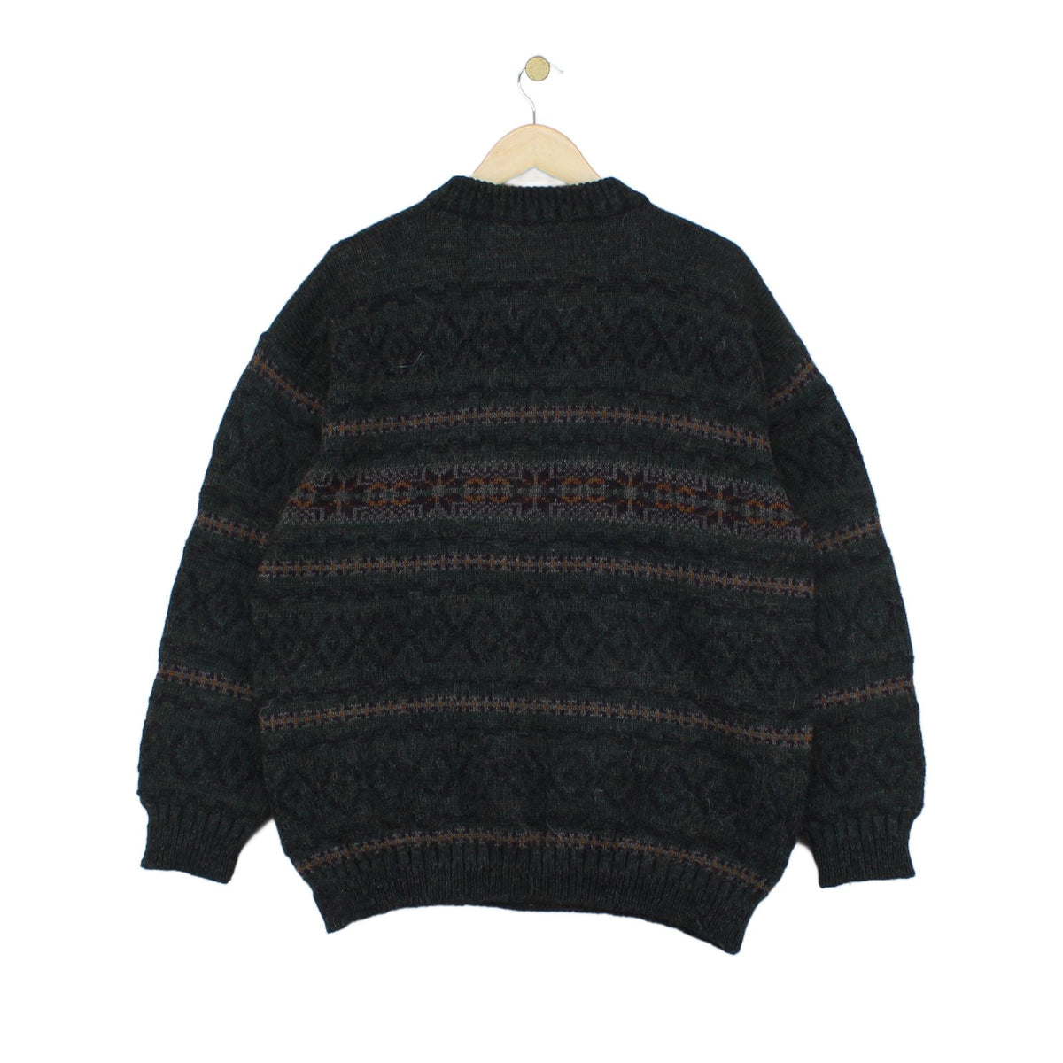 Mens Fair Isle Jumper Uk Made Wool Blend