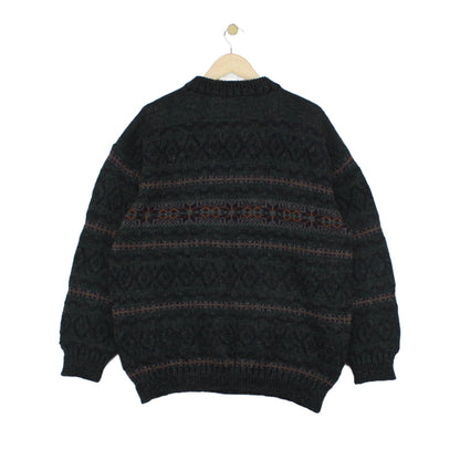 Mens Fair Isle Jumper Uk Made Wool Blend