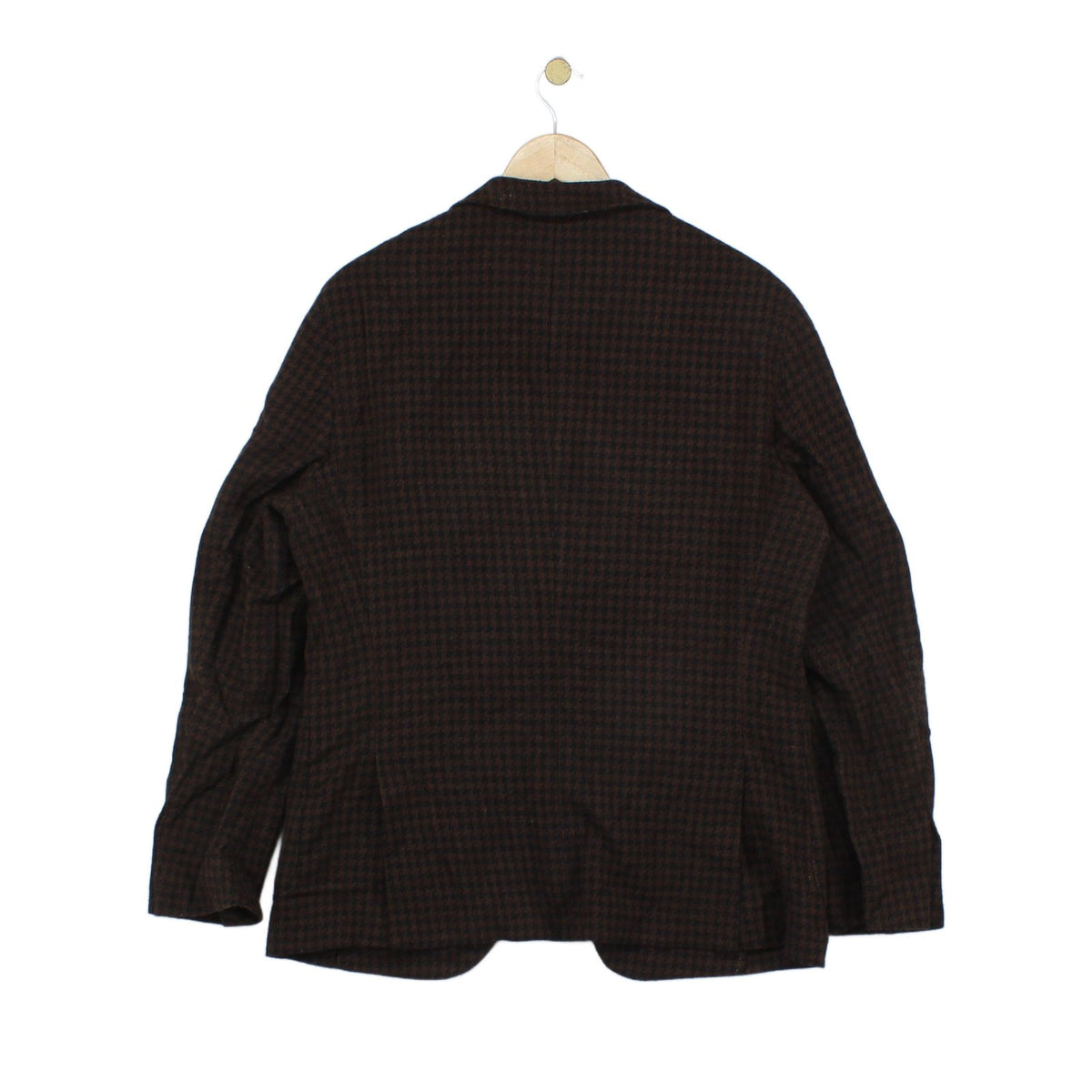 Mens Blazer Houndstooth Tailored Wool Silk