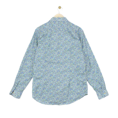 Mens Floral Shirt Made In Italy Cotton Long Sleeve