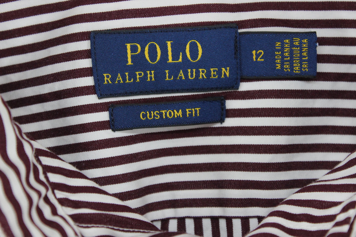 Womens Striped Shirt Custom Fit Button Up Collared