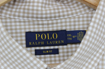 Mens Check Shirt Slim Fit Collared