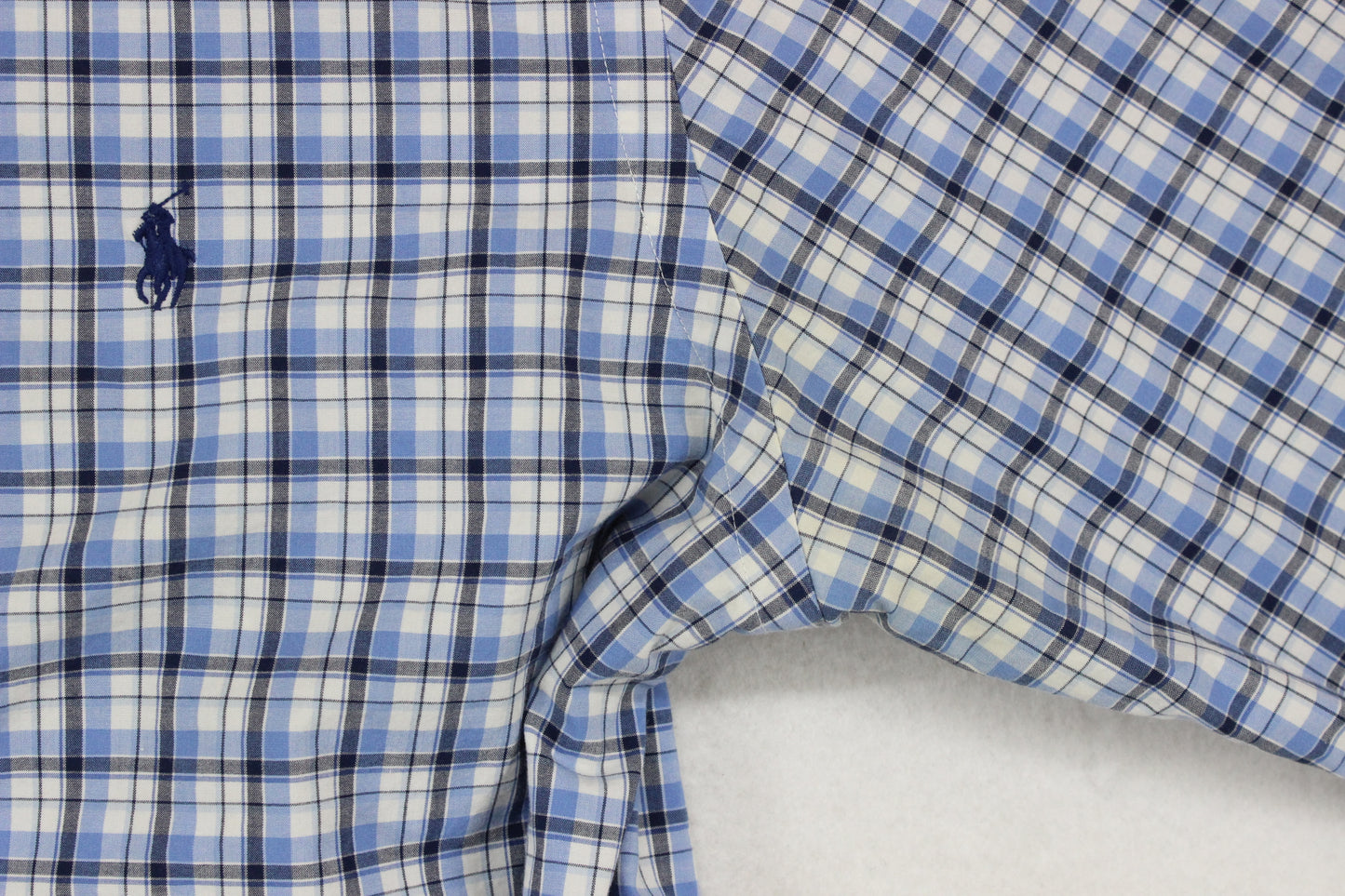 Mens Check Shirt Stretch Slim Fit Button Up
