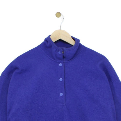 Mens Fleece Jumper Long Sleeve Button Neck