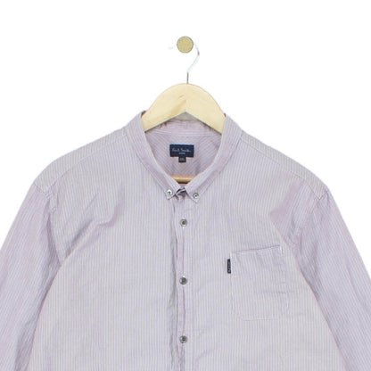 Mens Striped Shirt Button Down Long Sleeve