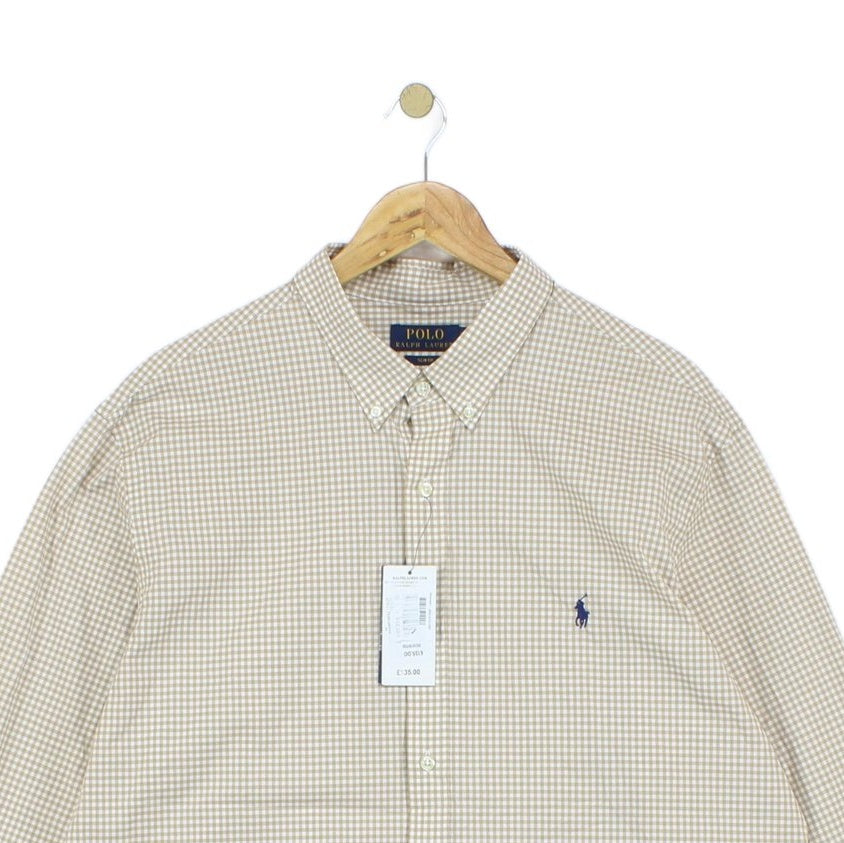 Mens Check Shirt Slim Fit Collared