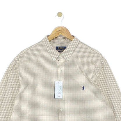 Mens Check Shirt Slim Fit Collared