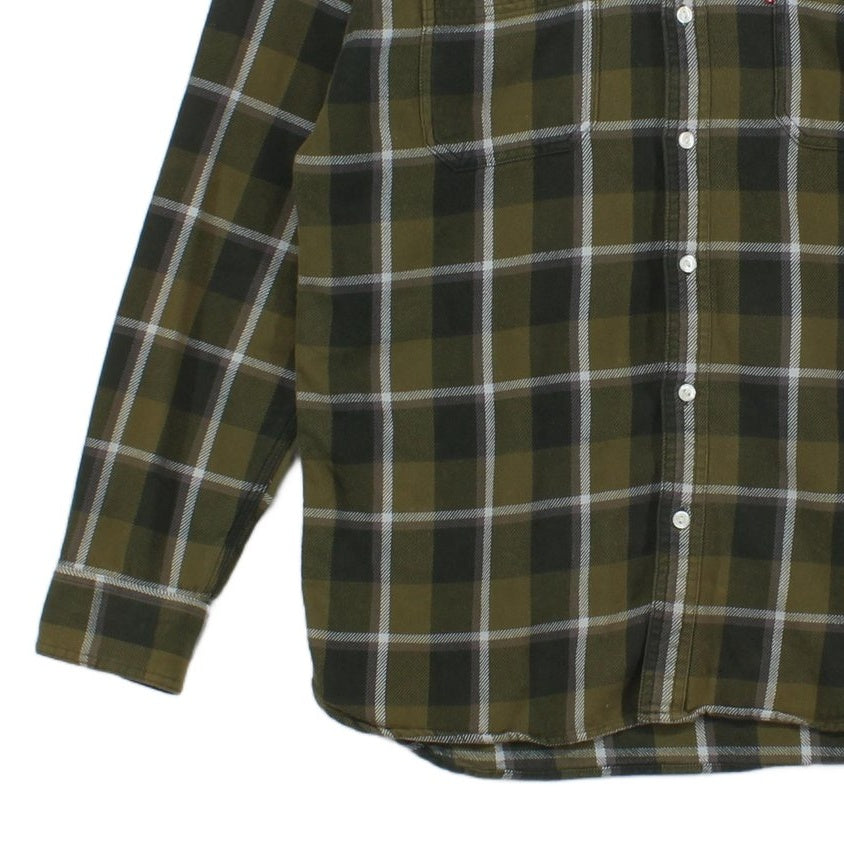 Mens Plaid Shirt Button Up Long Sleeve Cotton