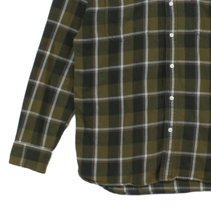Mens Plaid Shirt Button Up Long Sleeve Cotton