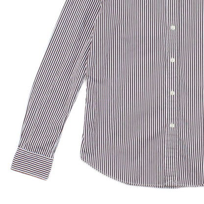 Womens Striped Shirt Custom Fit Button Up Collared